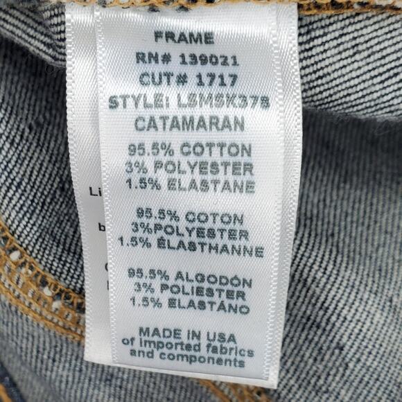 FRAME Le Staggered Denim Skirt 25 / 0 - Picture 5 of 6